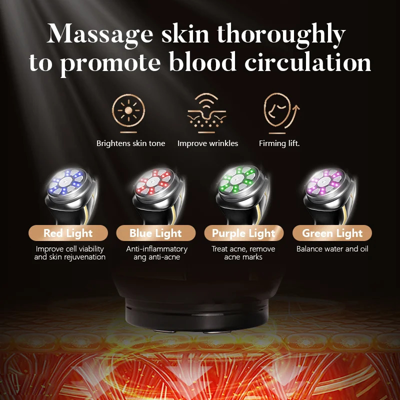 Mini HIFU 4-in-1 Ultrasonic Ems Micro Current Face Lift Rejuvenating Resistant Massager 260307