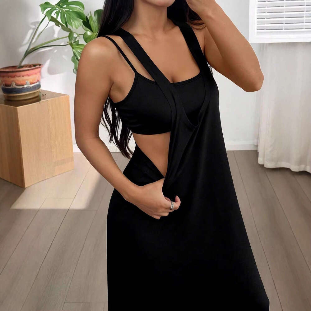 Women's Clothing 2026 New Cross-Border European and American Style Casual Sports Yoga Tank Dress Set Sexy