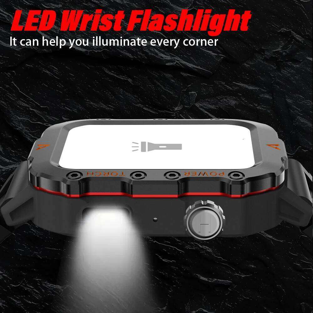 G.L Wear 2026 New Men's Smart Watch Outdoor Sports Health Monitor with LED Flashlight Bluetooth Call Women's Smartwatch