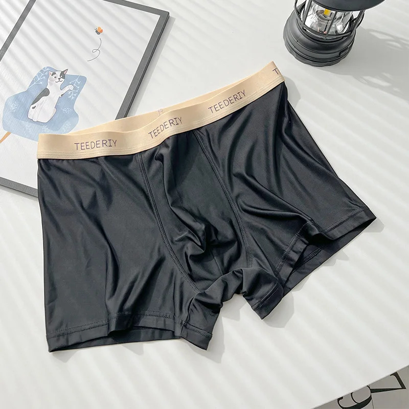 3pcslot Mans Boxers Comfortable Men Undershorts Modal Ice Silk Homme Underwear Mens Panties Shorts XXL 3XL 4XL 260228