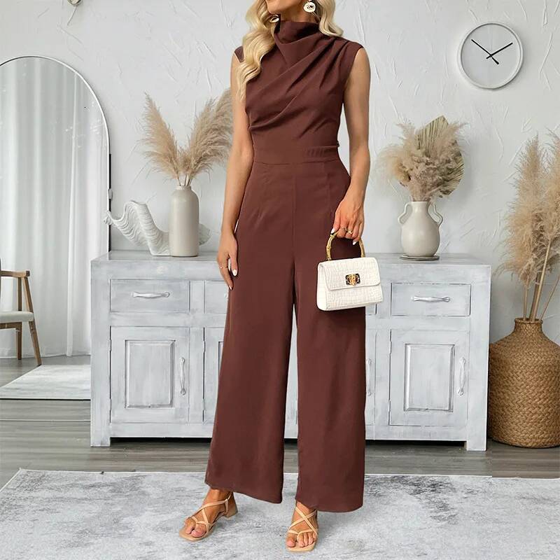 Solid Color Casual Slim for Woman 2026 Summer Elegant Overalls Women's Jumpsuits And Rompers Bodysuit Female Clothes