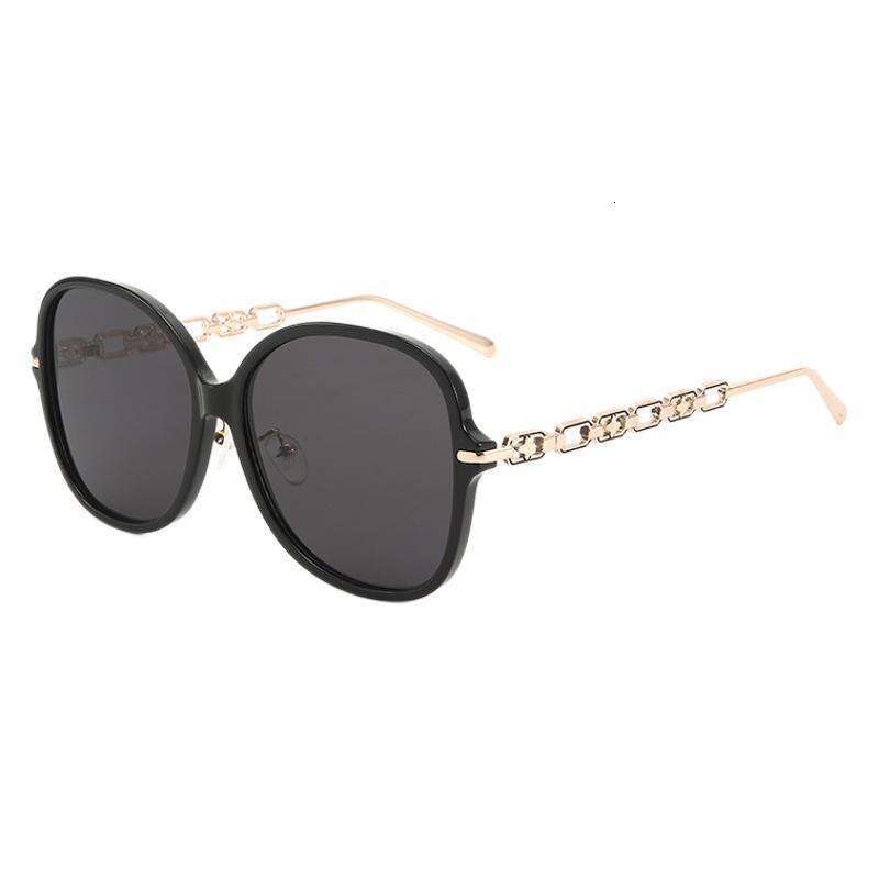 New European And American Large-Frame Sunglasses Women, High-End, Natural Look, Makes The Face Appear Smaller
