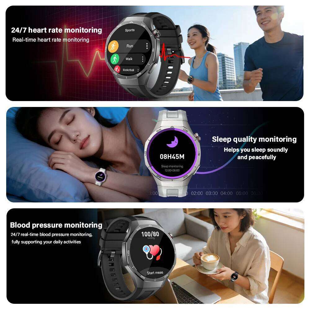 LAXASFIT Business Smartwatch Bluetooth Calling DIY Faces Message Notifications Sedentary Reminders 2026 New Smart Watch