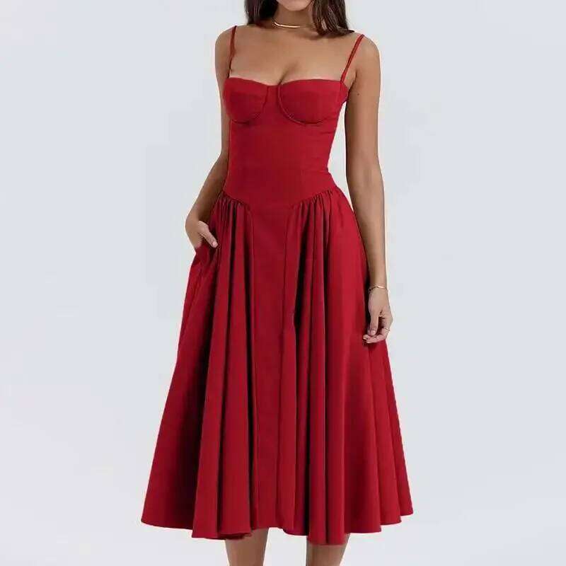 Summer Sexy Women Bohemia Long Dresses Luxury Elegant V-neck Sleeveless Slip Flower Beach Sundress Dress for Female 2025 C260312