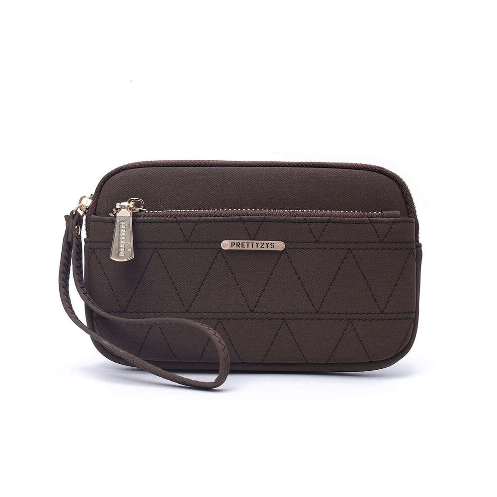Luxury fashion wallet New Model Passport Coin Purse Clutch For Women Simple Diamond Pattern Large Capacity Phone Bag With Double Zipper Wrist Strap