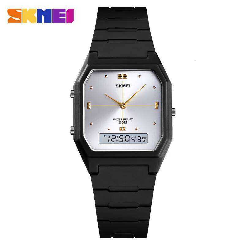 SKMEI 1604 Luxury Quartz Watches for Men Women Simple Waterproof Dual Time Countdown Lady Wristwatches Clock Relogio Masculino