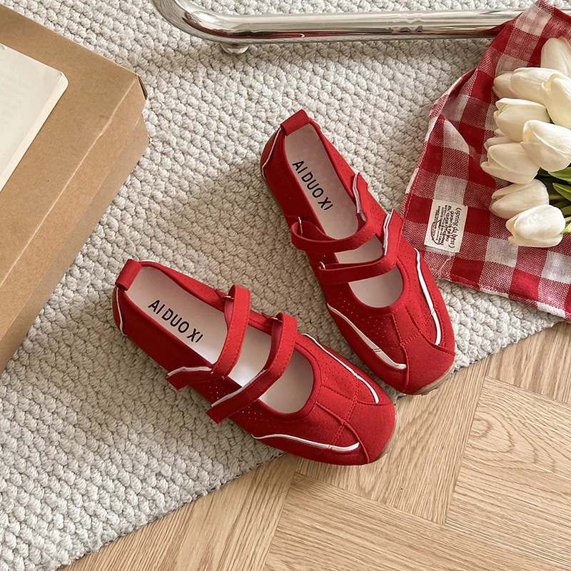 Women Sneakers Marie Janes Shoes Ballet Flat Sandals Casual Loafers Woman 2026 Trend Summer Shallow Sport Zapatos Mujer 260227