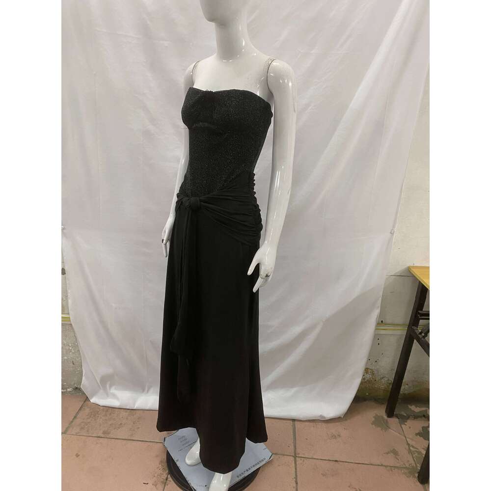 2026 New Strapless Bodycon Dress Ruched Details Zipper Closure Sexy Evening Gown Slim Fitting Spring Summer Formal Wear C260311