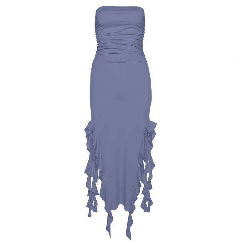 Fabric Dress Fashion Trendy Waist 2026 Women's Spring Summer One Shoulder Skincare Covering Hip Slimming Irregular Hem C260311