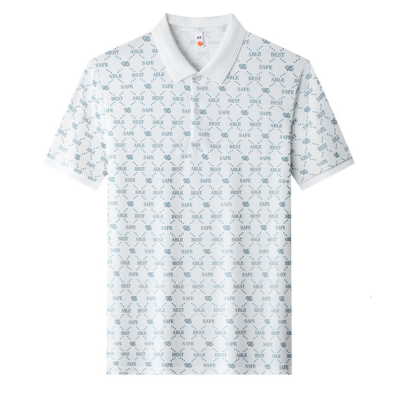 Luxury Brand Designer Clothes Summer New Cotton Printed Short-Sleeve Polo Shirt For Men, Stylish And Versatile, Light Luxury Casual T-Shirt Top For Me