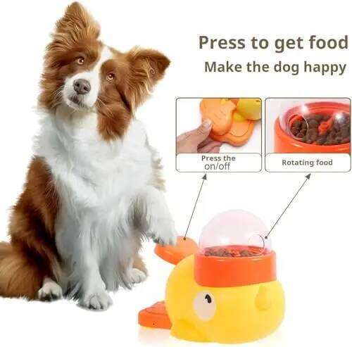 Pet bowl, duck snack dispenser, slow anti-swallowing dog food interactive feeder for small and medium pets 26Y0312
