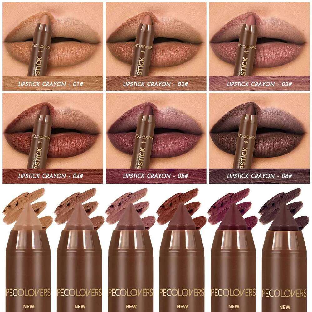 1PC Smooth Lipstick, Long Lasting, Waterproof, Color Rendering, Daily Use, Easy-Apply, Lip Makeup W260311