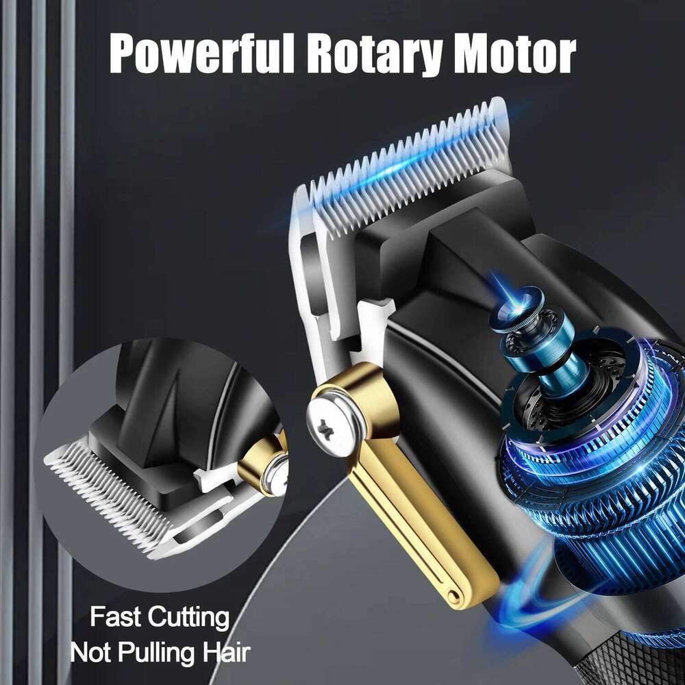 professional high-end men's electric with color metal body new hair clipper LED digital display C260312
