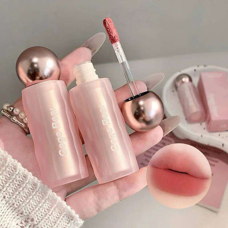 Gege Bear Scraping Clay Takes a Cosmetic Photos the Color with Your Girl and Student Own Lip Clay, Yellow Skin Transposition. 8 Colors Combined in Mul