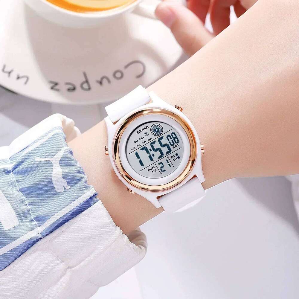 SKMEI 2094 Luxury Womens Digital Wristwatch Stopwatch Lady Waterproof Shockproof Back Light Countdown Watches for Women reloj