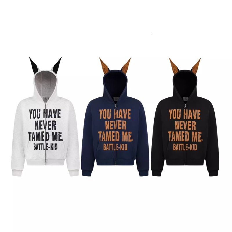 Style Mottled Letter Little Devil Hoodie Spring And Designer Hoodie Autumn Design Sense Zipper Sweatshirt Men's Cardigan Jacket