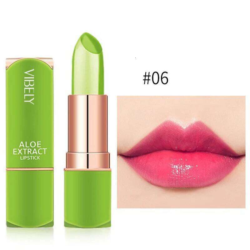 Color Changing Aloe Vera Jelly Lipstick Tinted Lip Balm Lasting Moisturizing Not Easy To Fade Lipsticks Cosmetic W260311