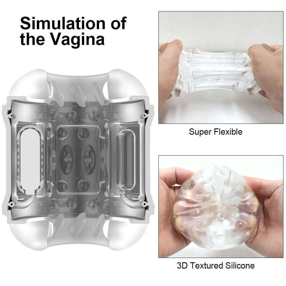 Automatic Male Masturbator Cup Dual Open-ended Powerful Vibrating Blowjob Vagina Masturbation Sex Toys for Men Adult Supplies Z260312