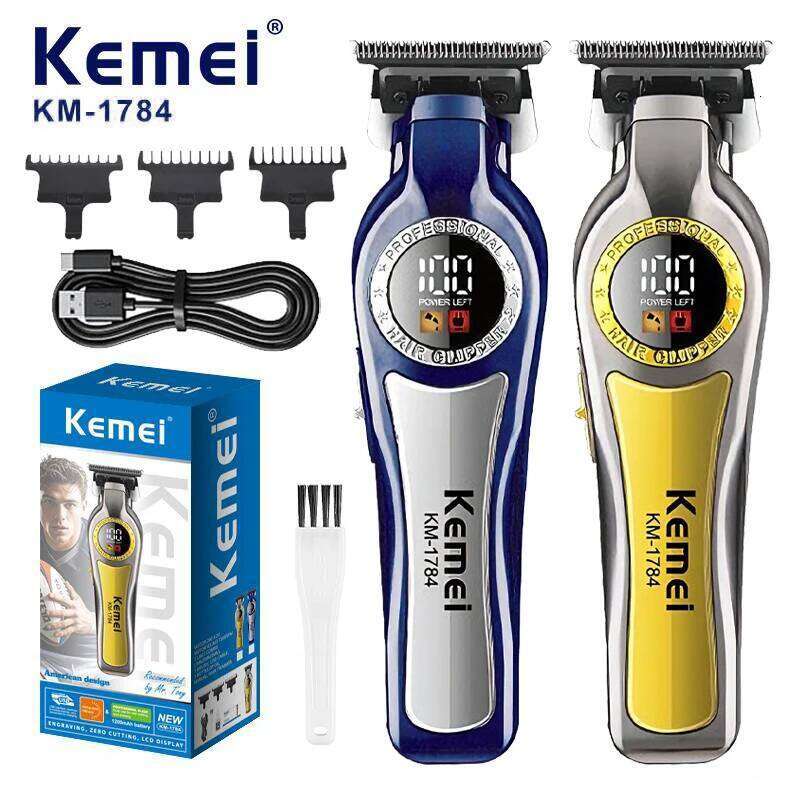 Kemei KM-1784 Electric Cordless Edgers Clipper Rechargeable Finish Hair Cutting Machine Men Beard Trimmer C260312