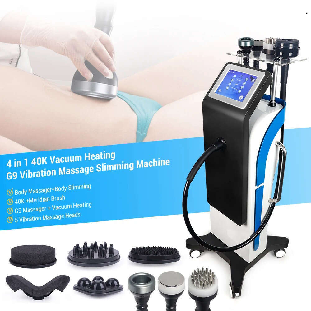 4 In 1 Vacuum Heating Bio Brush 40K Cavit Body Slimming Vibration Cellulite Massage G9 Machine