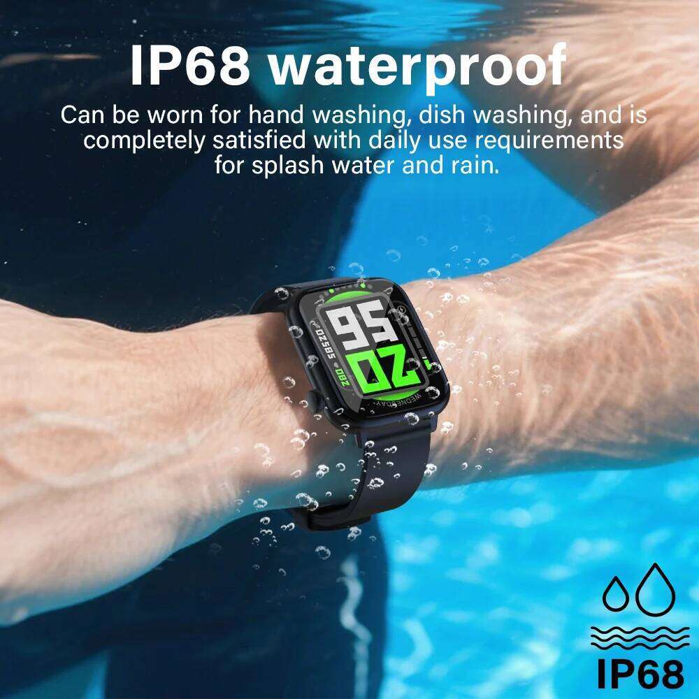 2025 New Women 1.85 inch Screen Customized Dial IP68 Waterproof Smart Watch Men Bluetooth Talk Fashion Bracelet