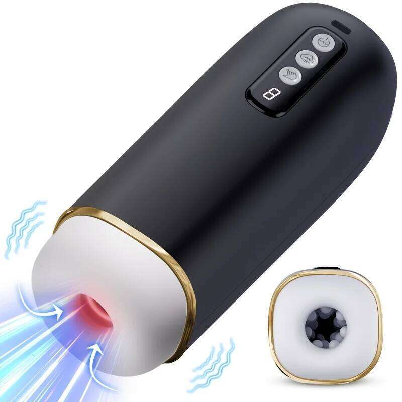 Blowjob Male Automatic Sucking Masturbator Penis Pump Vibration Tool Telescopic Maturbation Cup Real Oral Vagina Sex Toy for Men Z260312