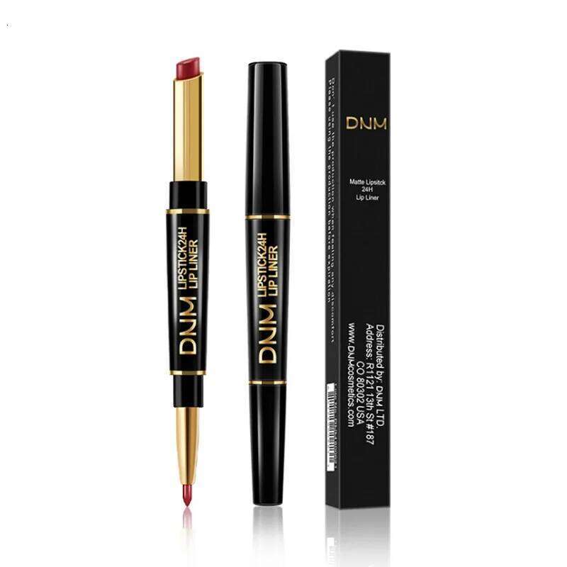 Double Ended Matte Lipstick Long Lasting Wateproof Lipsticks Brand Lip Makeup Cosmetics Dark Red Lips Liner Pencil Beauty W260311