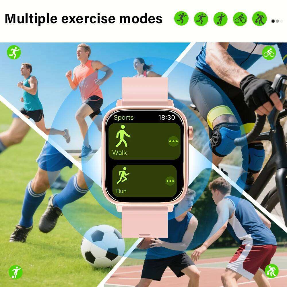2025 New Women 1.85 inch Screen Customized Dial IP68 Waterproof Smart Watch Men Bluetooth Talk Fashion Bracelet