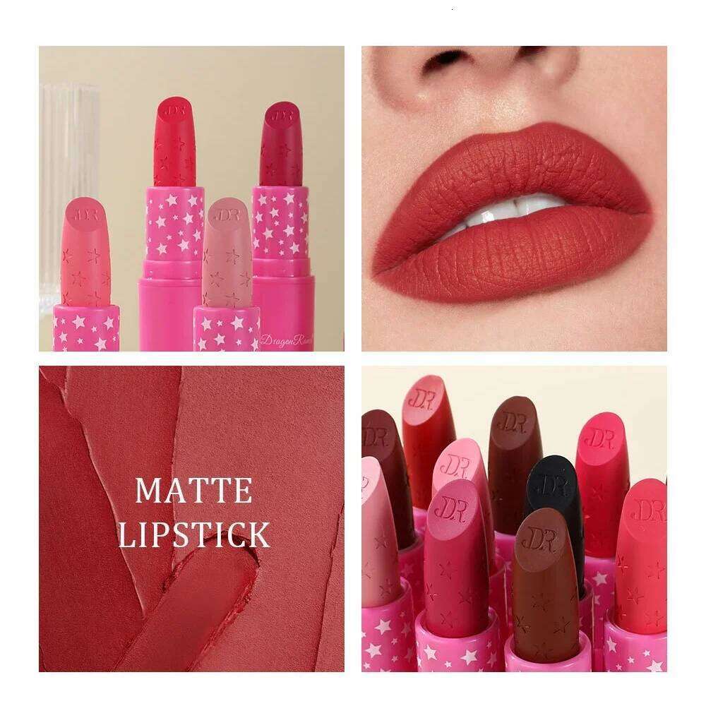3Pcs/Box Korean Matte Lipstick Set for Women Waterproof Long-Lasting High Pigmented Lipgloss Cosmetic Beauty Makeup W260311