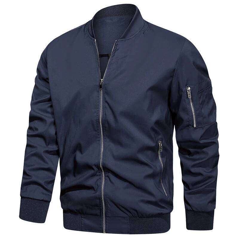 Men's Lightweight Bomber Autumn Casual Pilot Varsity Baseball Coat Fashion Outdoor Sport Track Jacket USA Size 26H0311