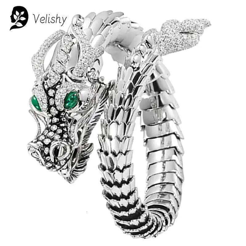 Unique Men's Chinese Dragon Ring Cool Cycling Men and Women's Rings Size Adjust H260312