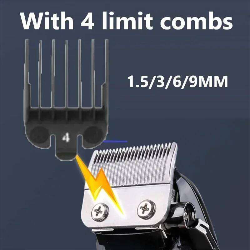 Kemei PG1990A Rechargeable Clipper or Limit Combs Professional Cordless Men Trimmer Men's Hair Cutting Machine Barber C260312