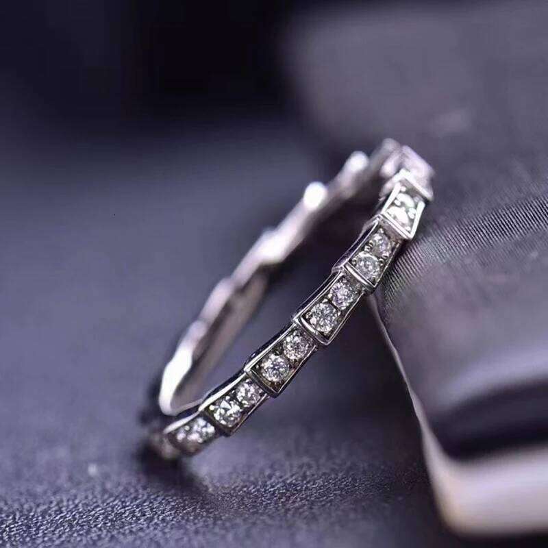 Pass Diamond Tester Pen Moissanite full moissanites around for Women S925 Silver Wedding Diamonds Band Stackable Ring H260312