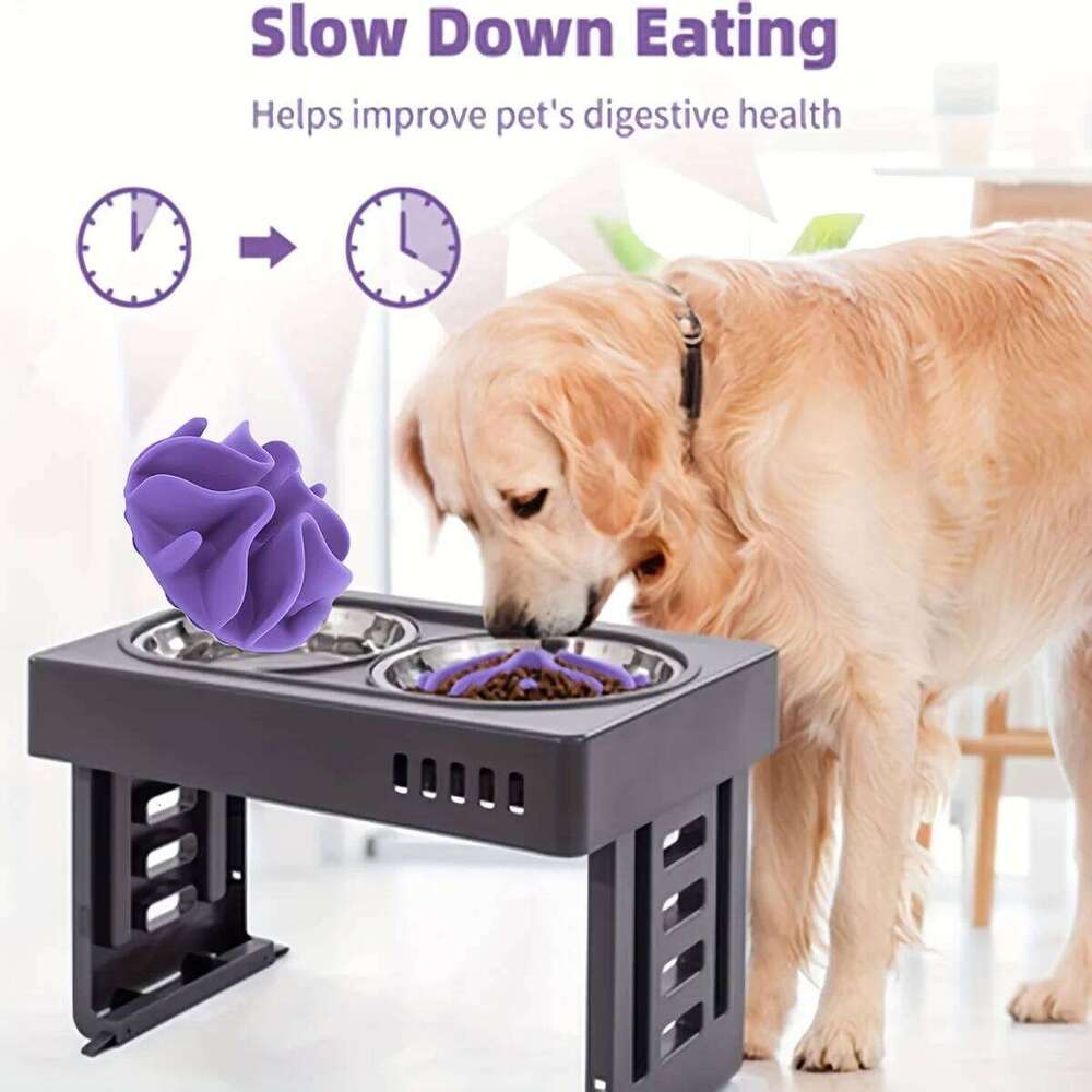 1Pc Soft Silicone Slow Feeder Dog Bowl Insert-Stimulates Mind & Promotes Healthy Digestion Suitable for all sizes 26Y0312