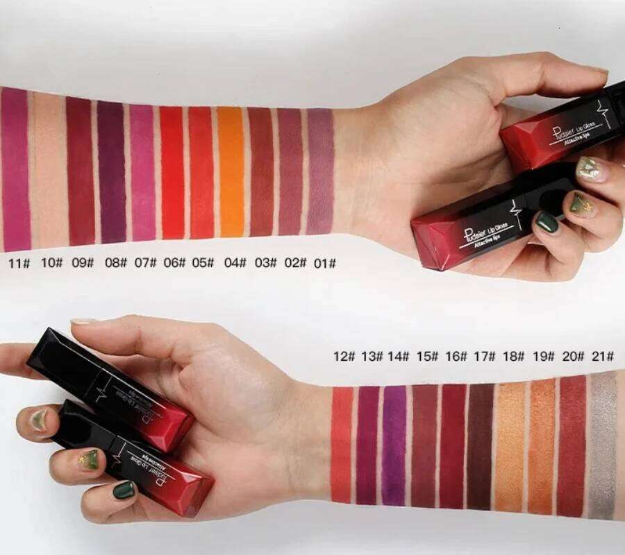 Pudaier 21 Colors Lipstick Cosmetic Waterproof Long Lasting Pigment Velvet lip Brand Sexy Matte Nude Lip stick W260311