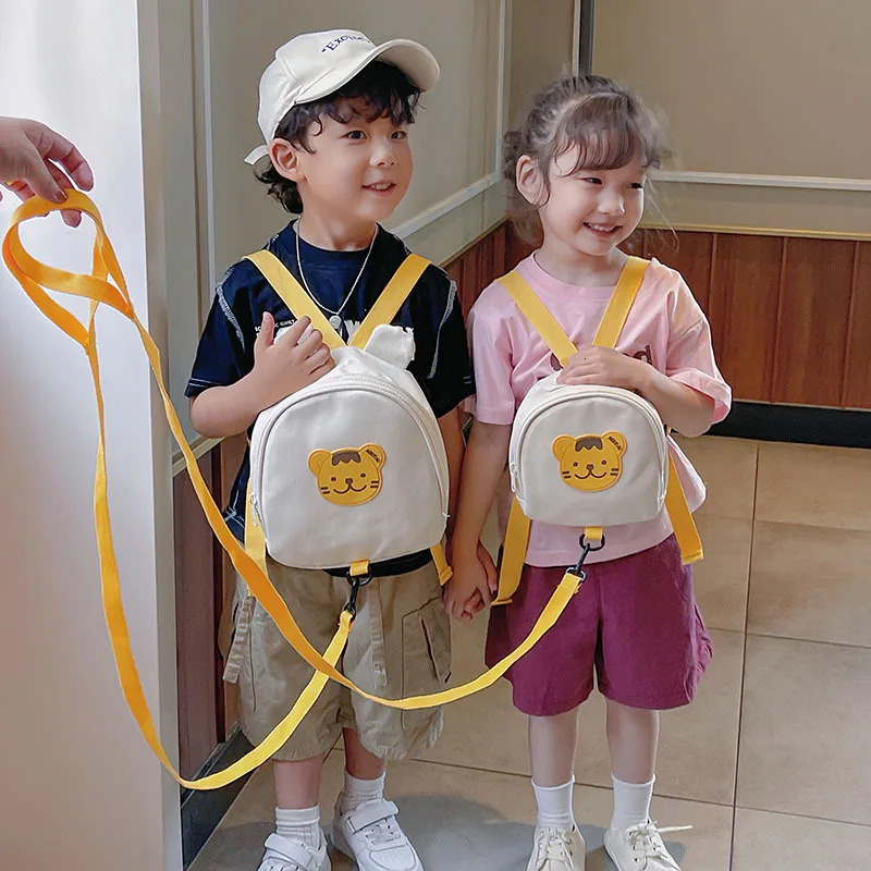 Canvas Baby Backpacks Kindergarten School Bag Bear Bunny Korean Antilost Kids Bags for Girls Boys Children Travel 260311