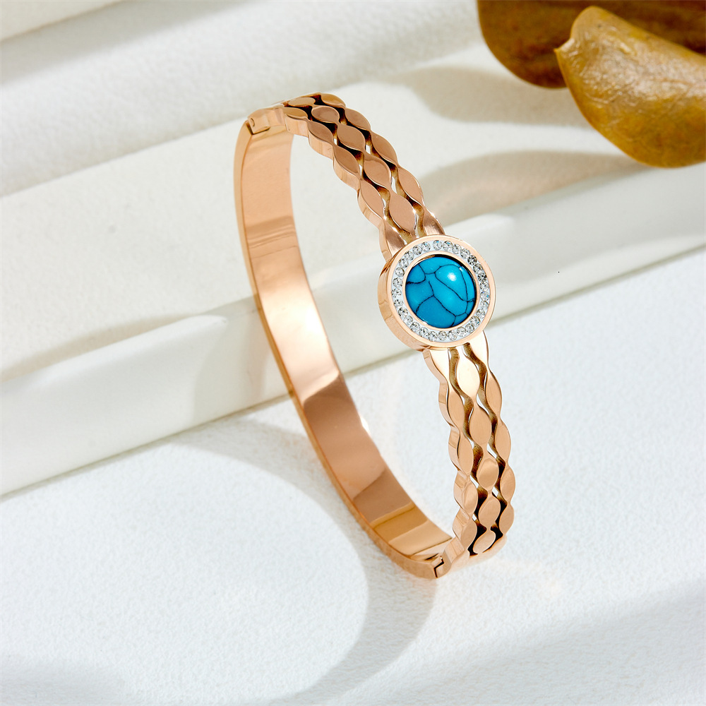 Luxury Brand Designer Jewelry For Women Titanium Steel Bracelet With Zircon And Water Drop Diamonds Ins Geometric Bracelet For Women Designer Bracelet