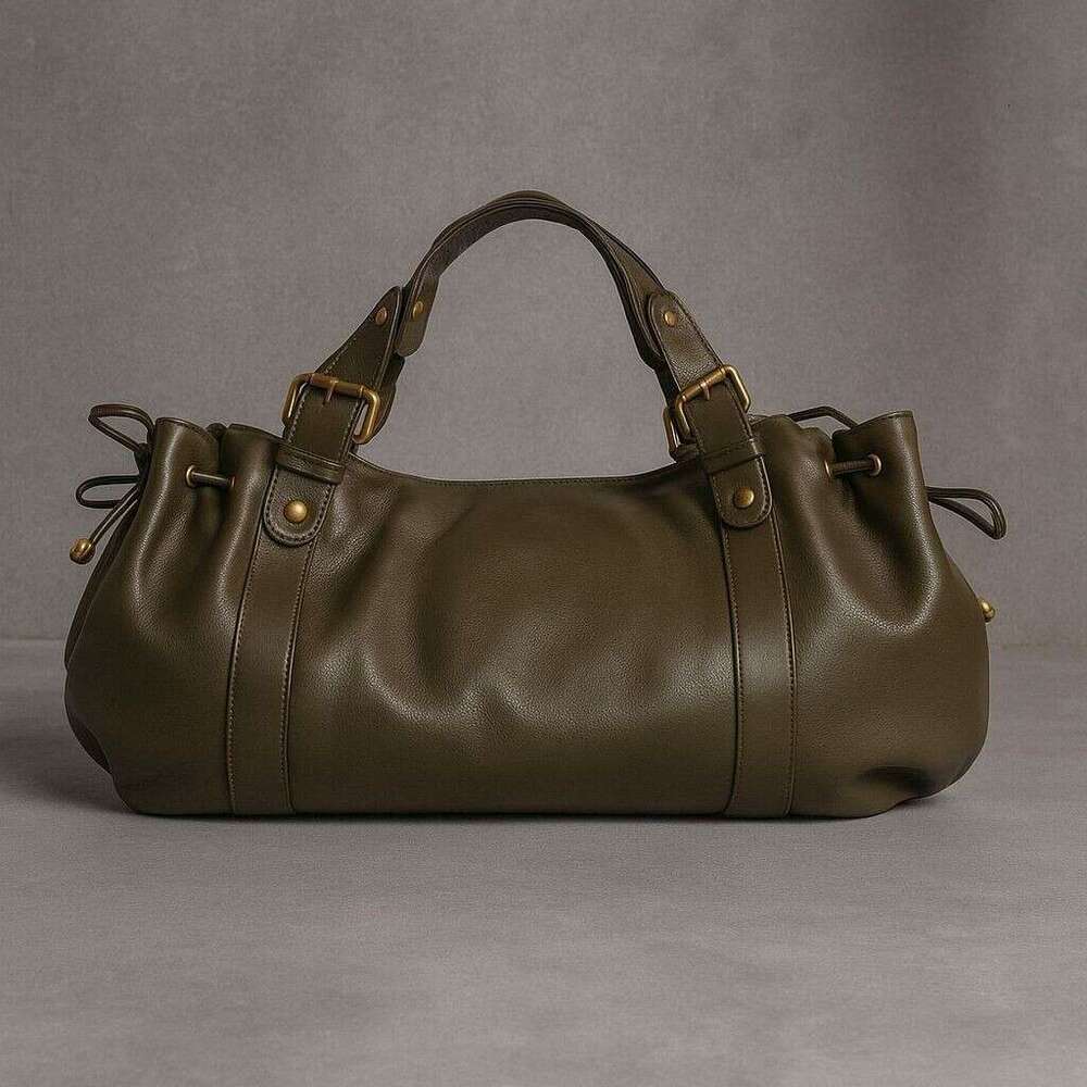 Women S Retro Handbag Autumn Winter Soft Leather Wrinkled Tote Cross Border Large Capacity Shoulder Bag