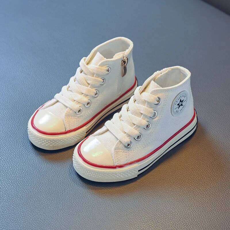 Big-kids High-top Canvas Children's Sneakers, Breathable Lightweight Student Casual Shoes, Boys and Girls H260312