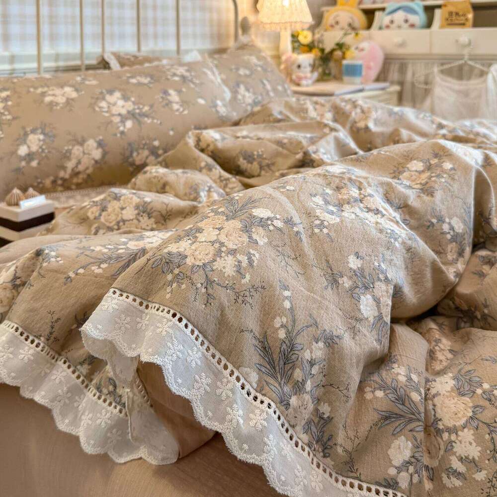 Floral Bed Sheets Princess Duvet Cover Bedding Set Room Decoration Birthday Gift Bedroom H260312