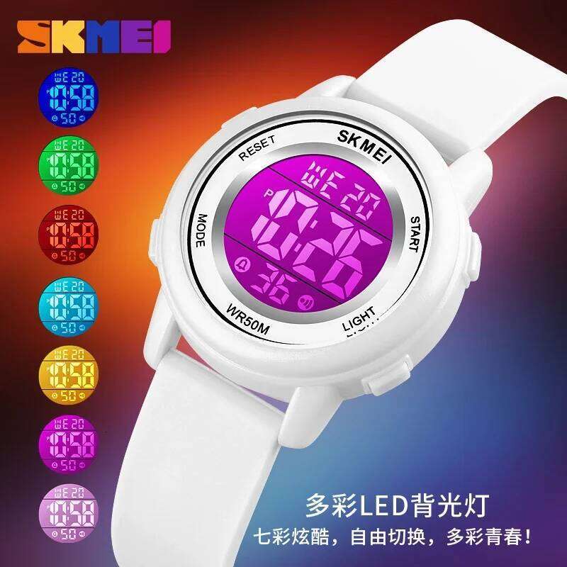 SKMEI 1721 Digital Children Wristwatch Color Waterproof Sport Colorful Kids Shockproof Electronic Watch for Boy Girl Clock 1451