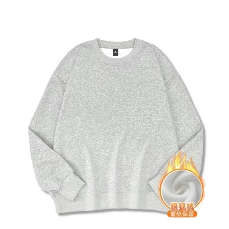Crew Neck Sweatshirt Heavyweight 420g Fleece-lined And Thickened Autumn And Winter Pullover Long-sleeved Unisex Casual Designer Hoodie Loose-fitting S