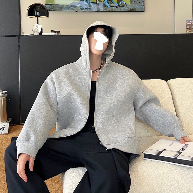 400g Combed Cotton Double-zipper Cardigan Hooded Sweatshirt Designer Hoodie For Men New Autumn Casual Sports Jacket For Women