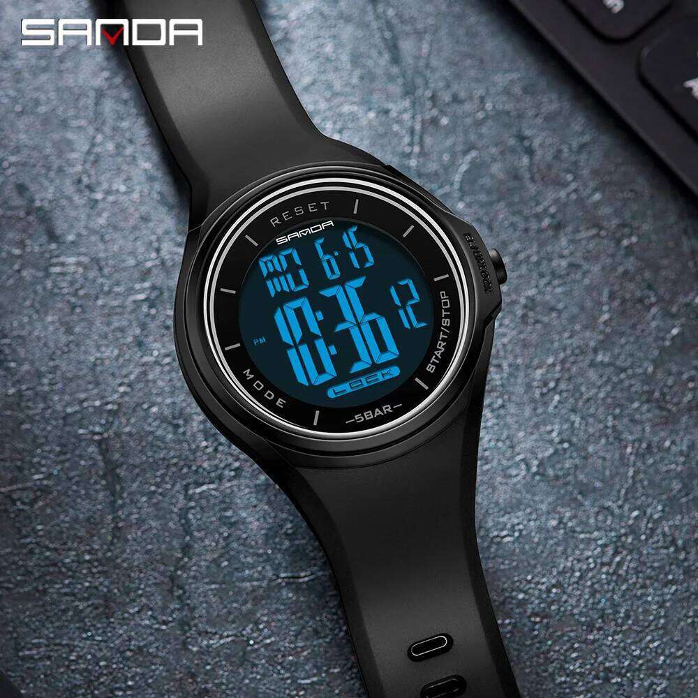 Sanda Fashion Simple Sport Watches Men Military Digital Watch Alarm Clock Shock Resistant Waterproof Relogio Masculino 2131