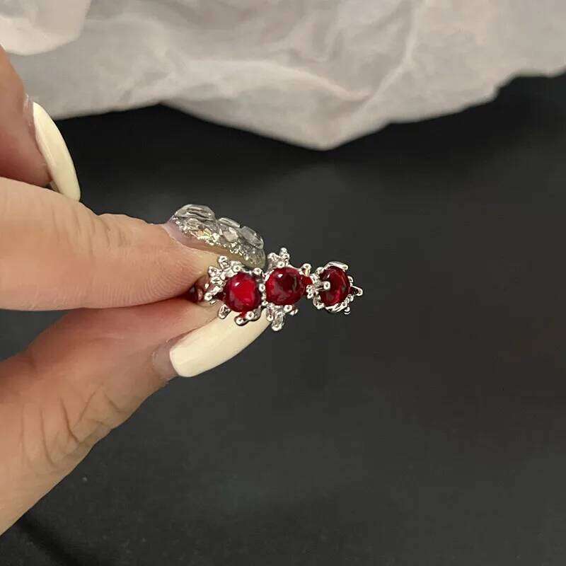 Gothic Fashion Rings For Women Girls Crystal Black Spider Open Ring Hip Hop Punk Irregular Animal Finger Jewelry Halloween Gift H260312