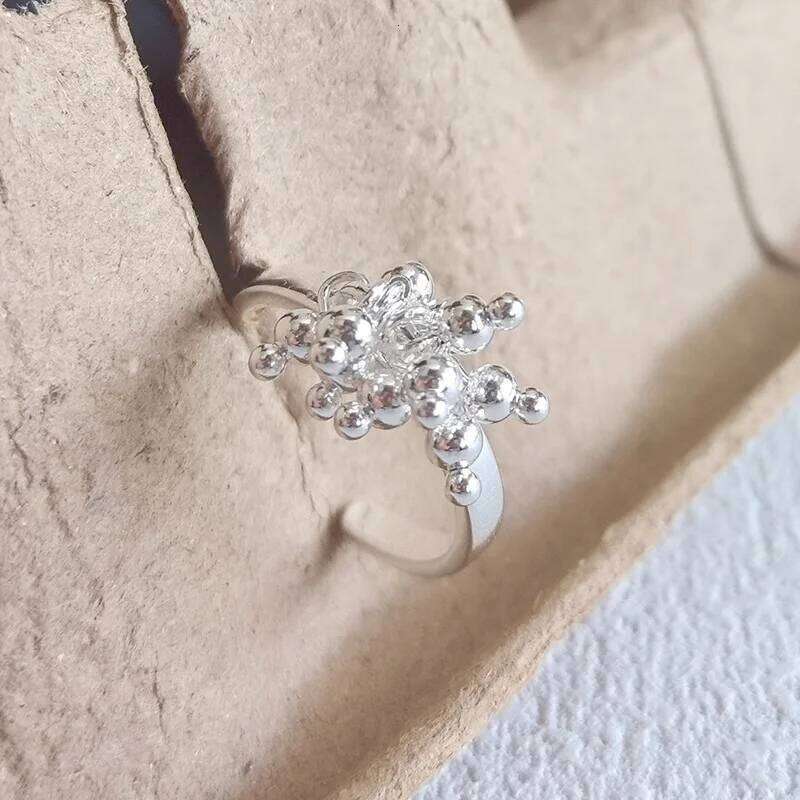 CHOZON S925 Solid Silver Fruit Cluster Ring French Artisanal Wholesale Stacking Jewelry for Women H260312