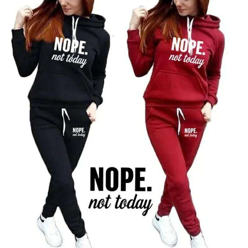 Women's jogging ladies casual hooded suit clothes hoodie + sports pants sportswear C260312