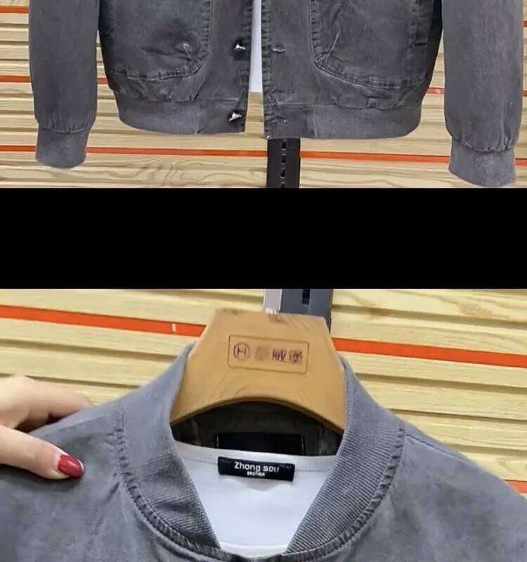 Men Tracksuit Clothing New Men's Baseball Collar Jacket Set Two-Piece Fashion Slim Comfort High Sense Trend