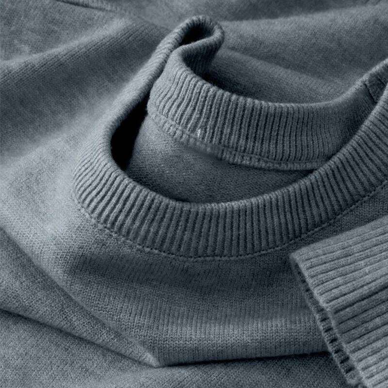 Men's Long Sleeve Knit Pullover Classic Crewneck Soft Casual Sweaters Lightweight Solid Color Sweater Men