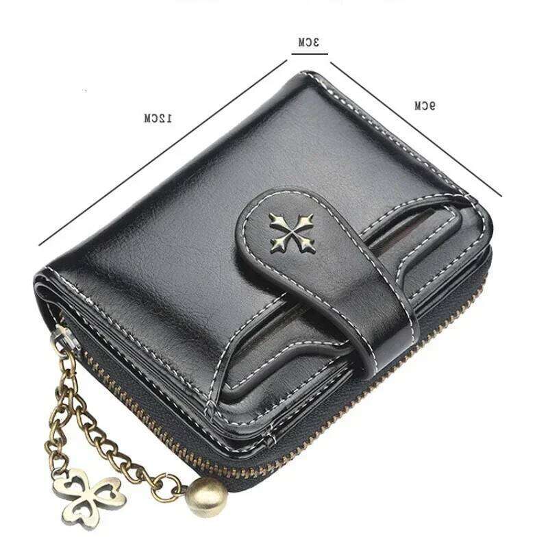 Wallets and Purses PU Leather Money Bag Female Short Hasp Purse Small Coin Card Holders Blue Red Clutch New Women Wallet